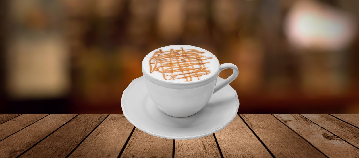 Café Richard. Sirop Monin caramel salé et vanille